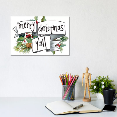 Merry Christmas Y'All by Lanie Loreth - Wrapped Canvas Gallery-Wrapped Canvas Giclée