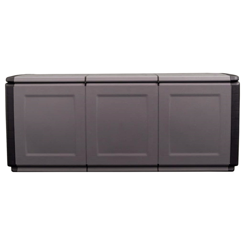 Ahri Garden Storage Box 138X53x57 Cm 330 L Dark Grey And Black