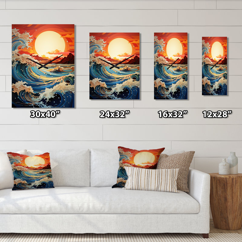 Coasterc Sunrise Reflections Papercut I - Horloges murales paysage et nature, Petit