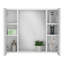 Armoire à pharmacie Artemisa, double porte, miroir, une tablette extérieure - blanc-1666888812