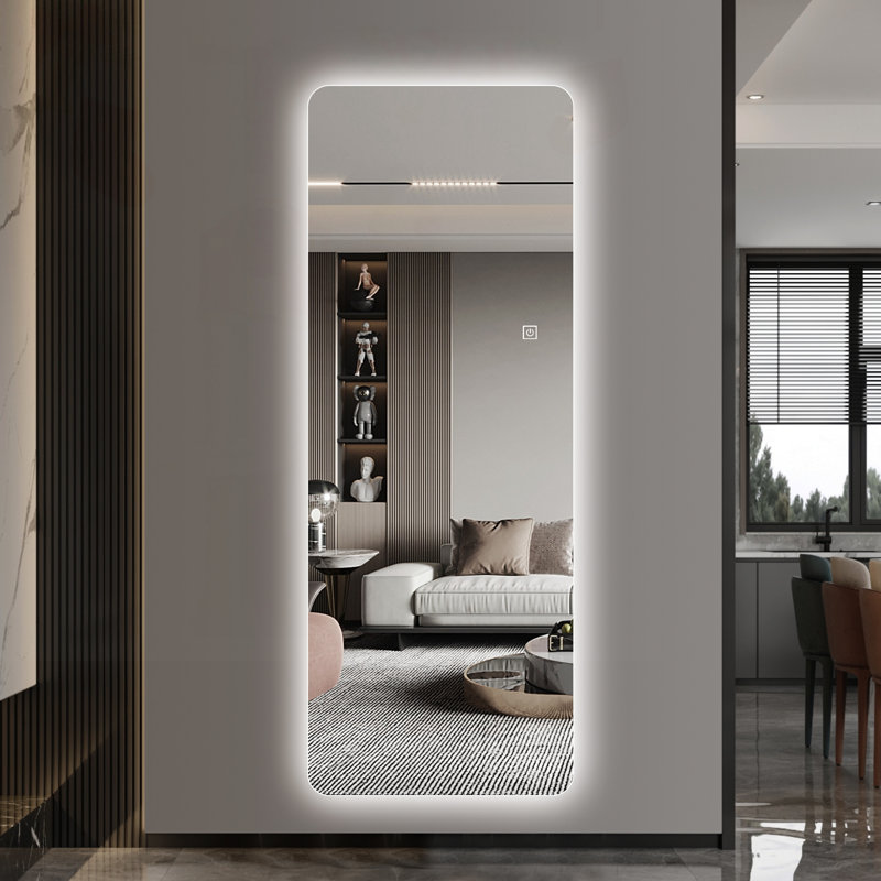 Miroir mural pleine longueur 63 x 24 pouces à DEL avec rétroéclairage