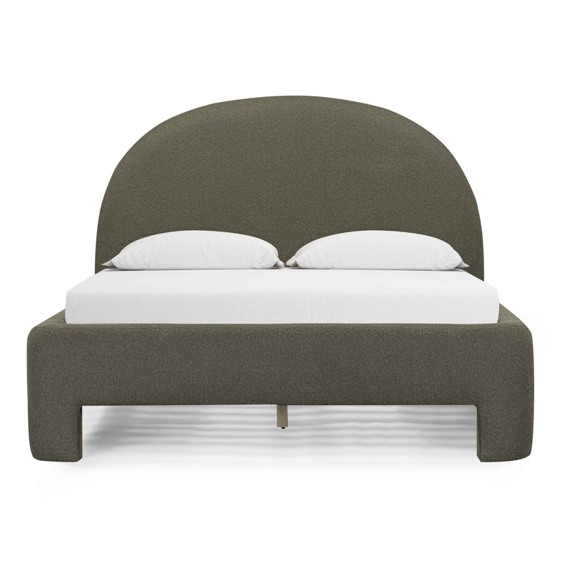 Grand lit Orphea Kale Green Boucle, Grand, Vert