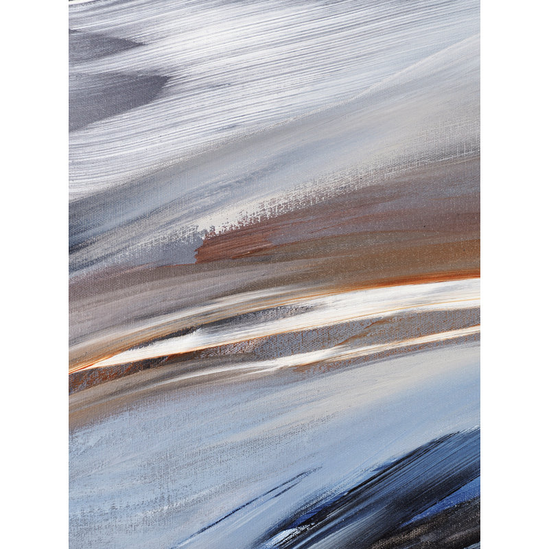 Embers And Indigo Print by Novi Lim, 20" H x 16" W, Black Framed Paper