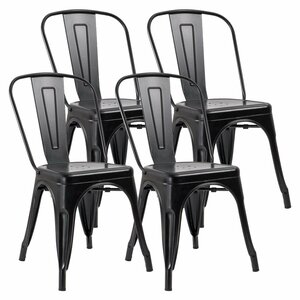 Lilian Steel Slat Back Stacking Side Chair (incomplete)