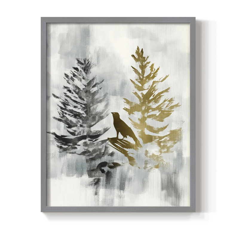 Reproduction encadrée - bois massif, H 11 po x l 9 po, Gris