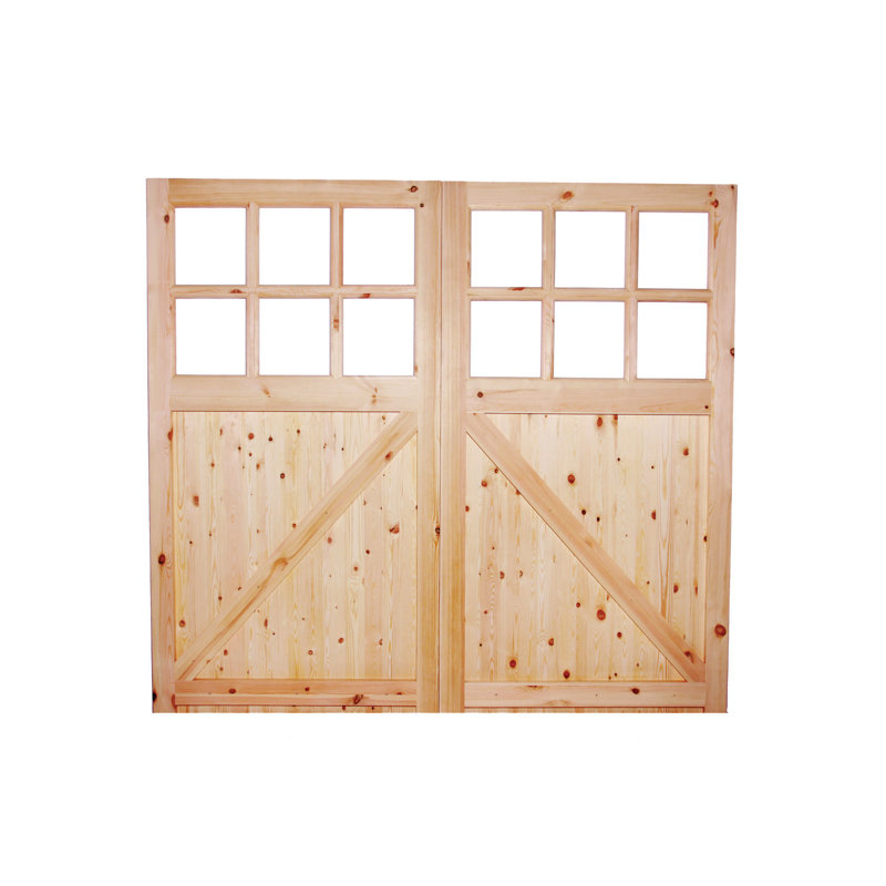 Glazed Redwood External Garage Door, 2135mm H x 2135mm W x 44mm D
