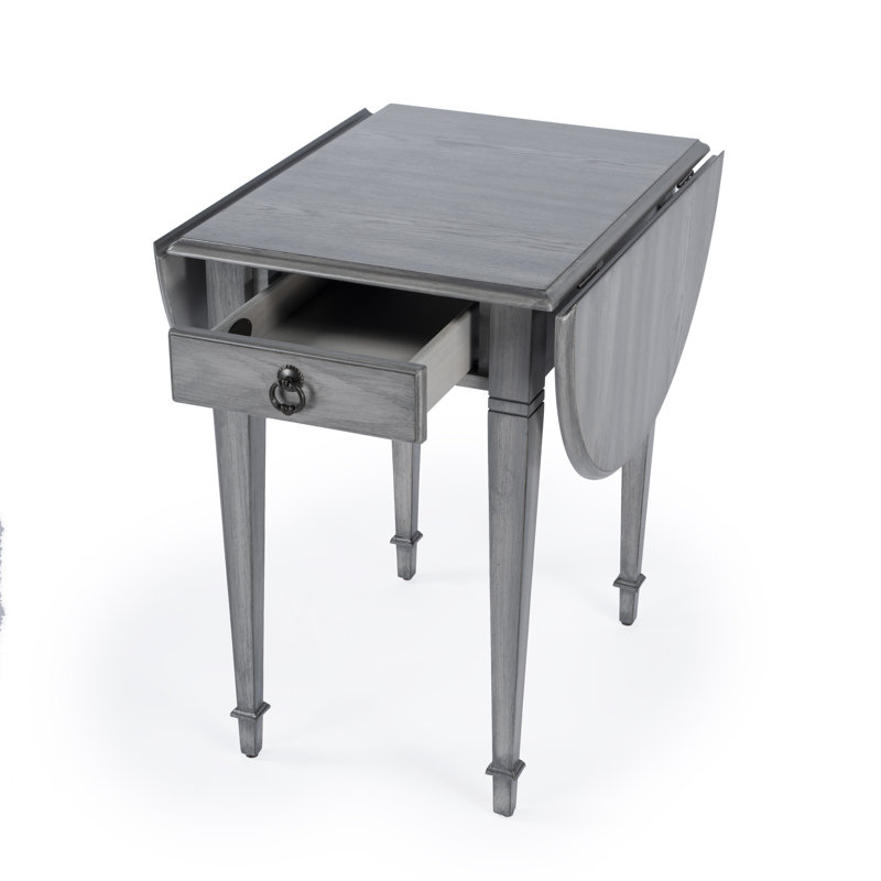 Aicia End Table with Storage, Grey