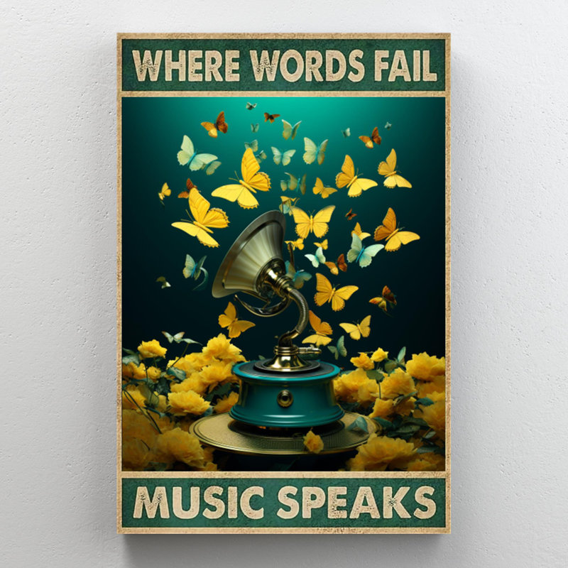 Ilvo, où les mots échouent, musique parle, H 20 po x l 16 po x P 1,25 po