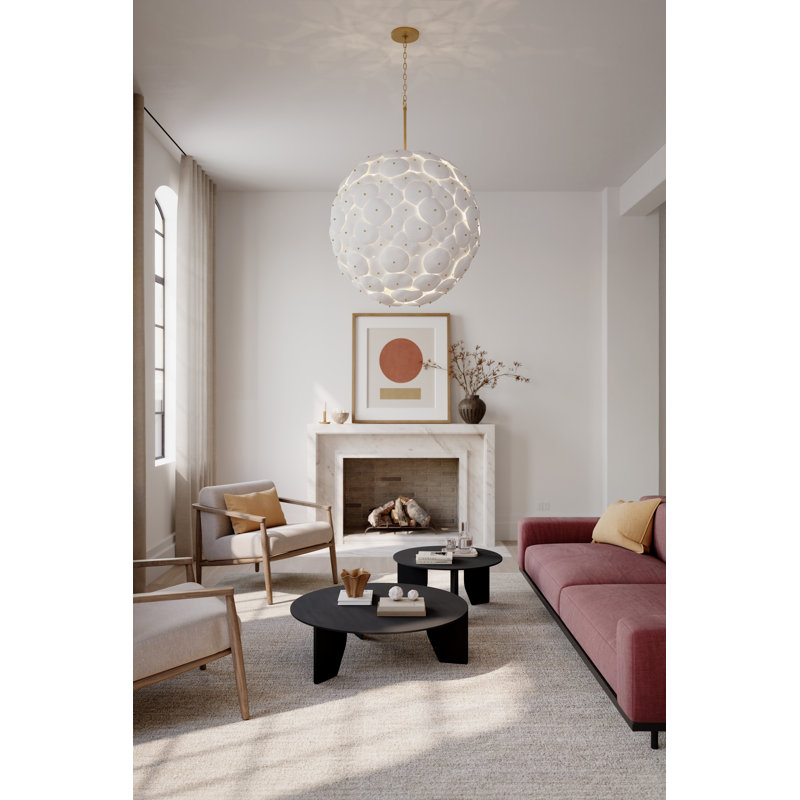Luminaire suspendu 9 lumières 36,75 po Coastlyn, H 47,25 po x l 36,75 po x P 36,75 po, 9 lumières