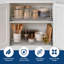 Rangement robuste pour armoire coulissante - Tablette coulissante chromée avec tiroir à fermeture en douceur à extension complète, facile à installer et à nettoyer, capacité de 50 lb - pour casseroles, poêles, sous le lavabo - 14 po x 21 po
