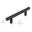 Poignée de meuble-lavabo solide noire matte de 3-3 / 4 po (96 mm)