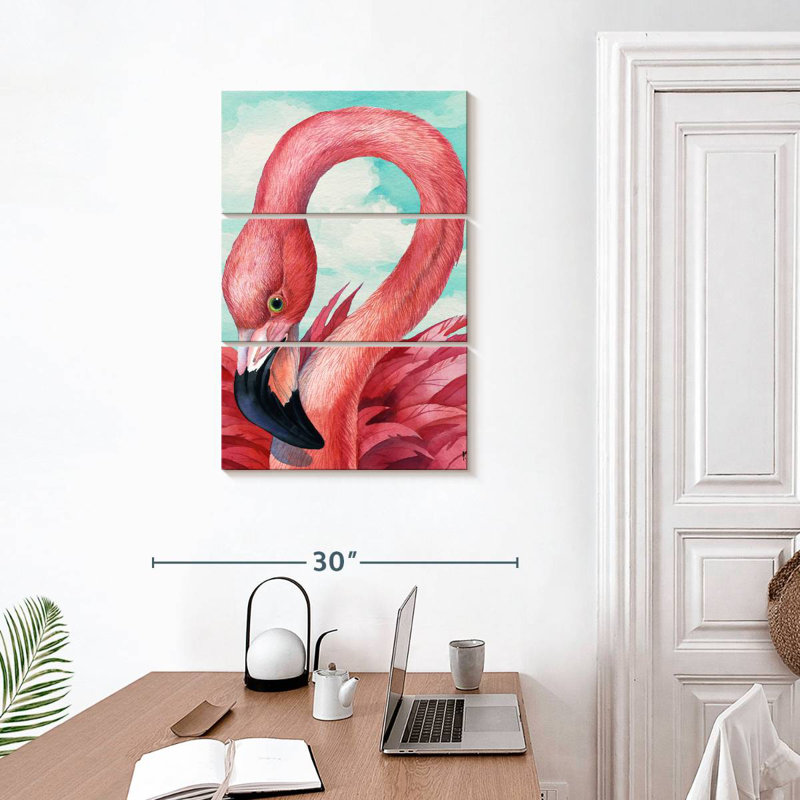 Flamant rose Brampt, H 32 po x l 20 po