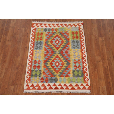 Multolor Wool Kilim Oriental Rug 3x4