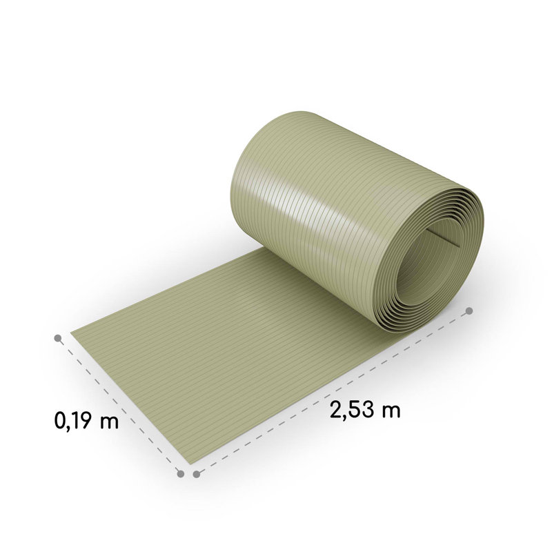 48.26cm H x 253cm W Vinyl Fence Panels, Stone Grey