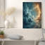 Art sur toile bleu foncé et soleil-608795010