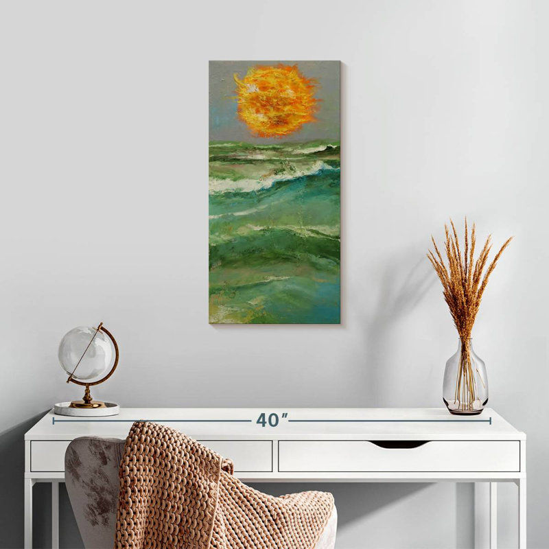 Soleil ardent, H 24 po x l 12 po