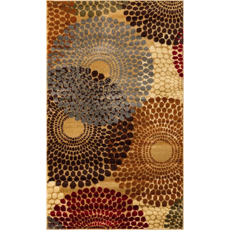 Arabica Abstract Indoor Rug, Rectangle 3'1" x 5'3"