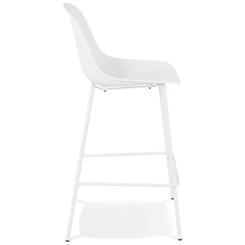 Baxley Steel Outdoor Stool, White