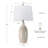 2-Pack 3-Way White Ceramic Table Lamp