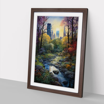 Central Park Symbolism No.2 - Single Picture Frame Print on Wood