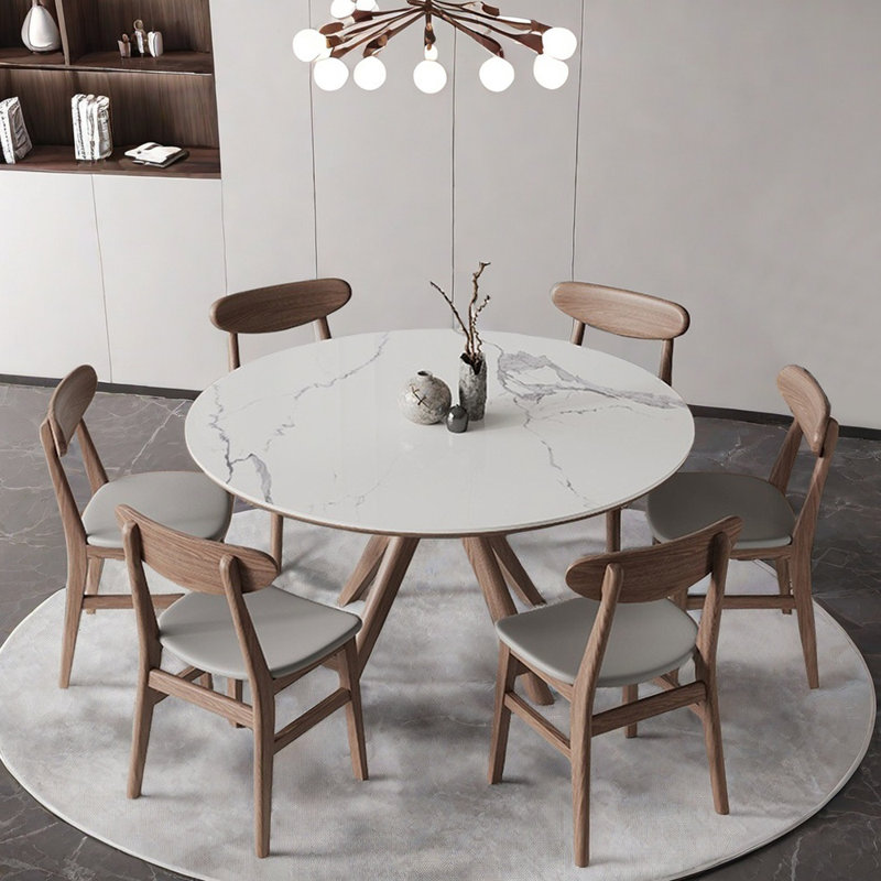 Ensemble de table de salle à manger moderne de style nordique, H 29,5 po x L 53,1 po x l 53,1 po