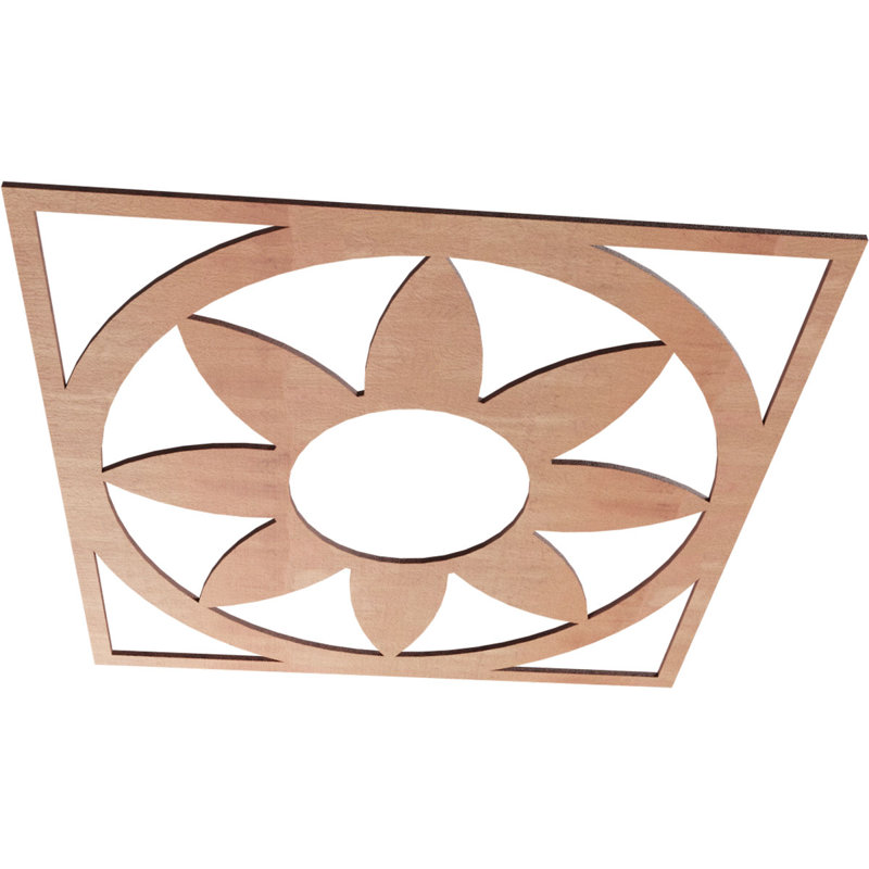 Médaillon de plafond 26 po x H 9 po x P 9 po x P 3/8 po Blume, Cerisier, H 24 po x l 24 po x P 0,25 po