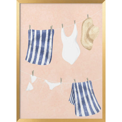 "After the swim" Framed Textured Wall Art