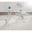 Modern Three-Piece Coffee Table Set with Chrome Accents