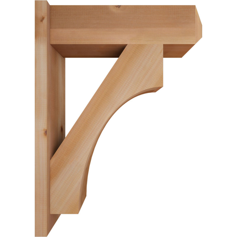 Persienne en bois rustique Westlake Craftsman, P 24 po x H 32 po, Cèdre rouge occidental l 7 1/2 po (lisse)