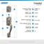 Camelot Handleset with Deadbolt and Accent Door Lever and Rosette-38969665-40880782