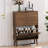 Modern Independent Shoe Cabinet, 23.62-Inch Walnut Shoe Storage Cabinet,, Fence Shoe Cabinet With 2 Flip Drawers, Suitable For Corridors And Entrances