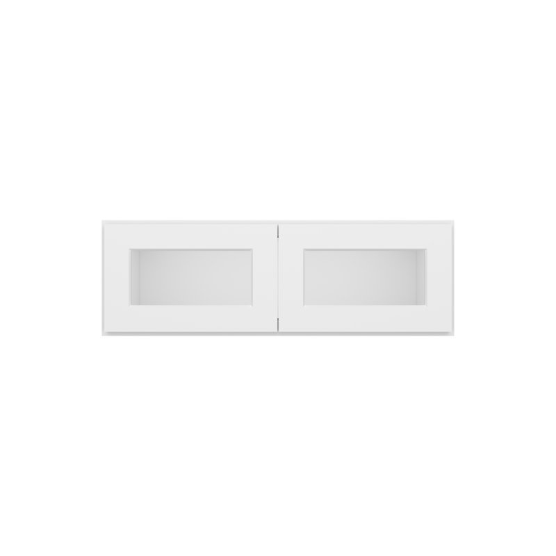 Meuble de cuisine mural, 2 portes, vitres non comprises, à monter soi-même, 30,5 cm (P) x 91,5 cm (L) x 30,5 cm (H), blanc