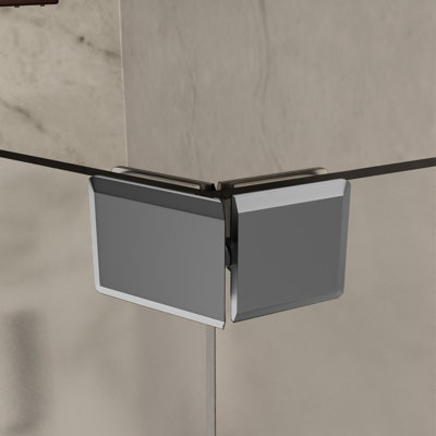 Beveled Glass to Glass Operable Transom Clip 135 Degrees 3/8" and 1/2" Glazing Thickness Satin Finish