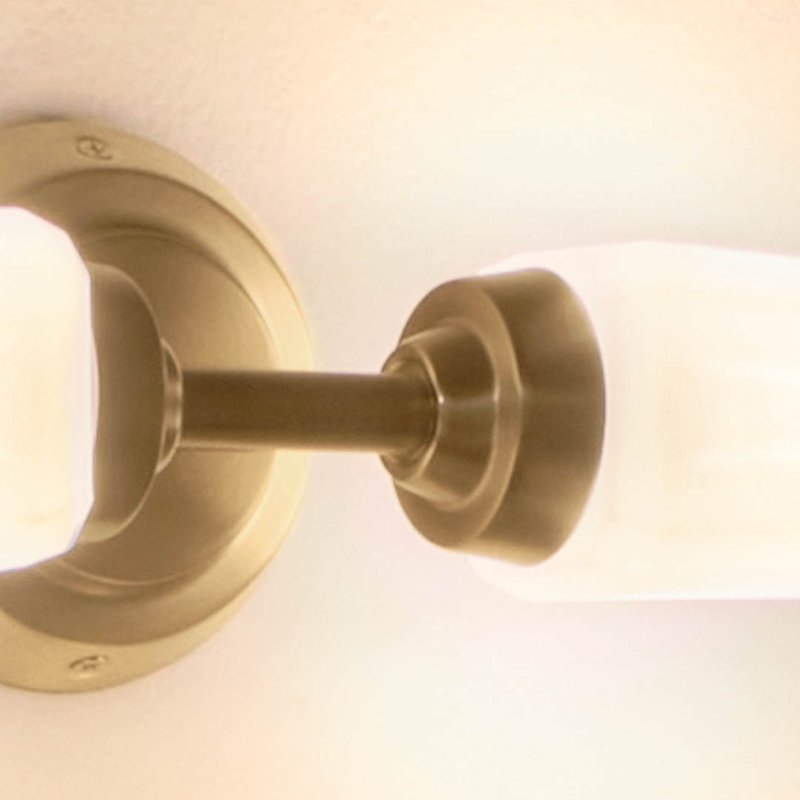 Éclairage pour salle de bain 2 lumières en nickel poli Lakeba, Champagne champagne