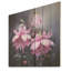 Garden Purple Hardy Fuchsia Plants II - Fuschia On Wood Print-1193337441