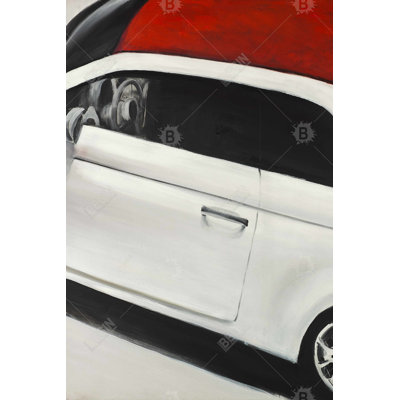 " Italian Red And White Car "