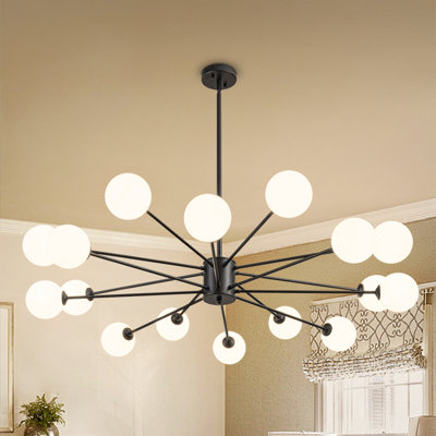 16-light Chandelier Sputnik Chandeliers Black Chandelier Chandeliers For Dining Room Linear Chandelier