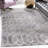 Glam Geometric Gray Silver Area Rug-70694520