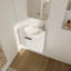 Meuble-lavabo à fermeture en douceur avec lavabo, 16 pouces pour petite salle de bain-486903108