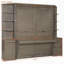 Lit escamotable avec bureau, tablettes et armoires de rangement, lit escamotable pour bureau à domicile peu encombrant, patiné
