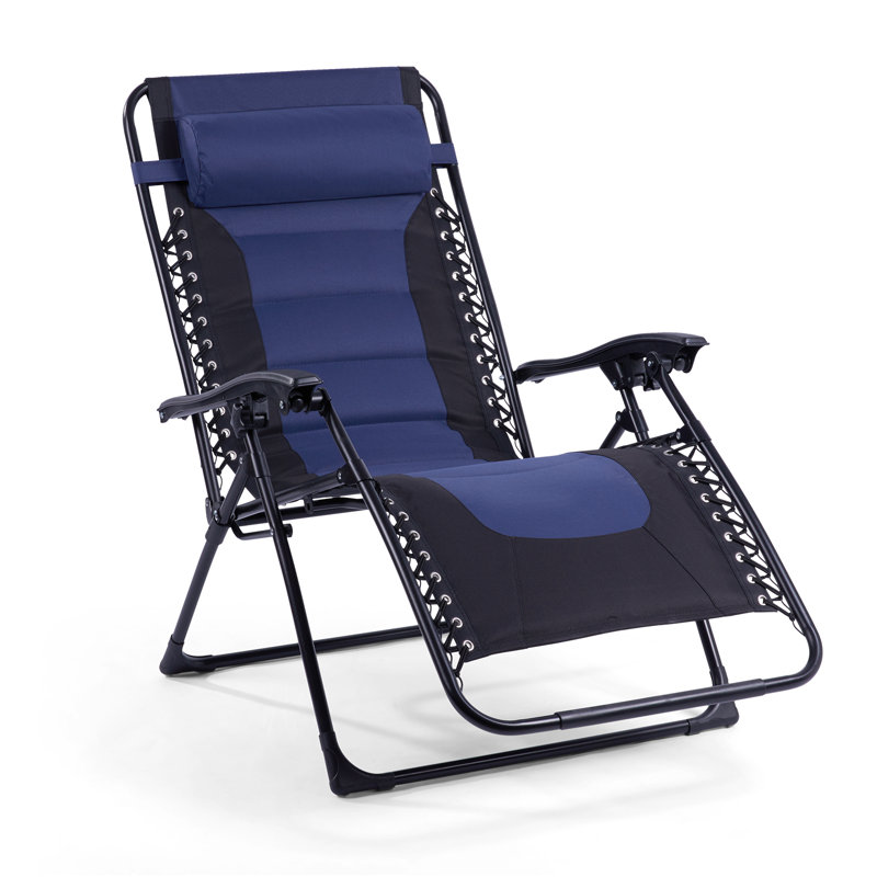 Deluxe Xl Padded Recliner Chair – Ergonomic Anti-gravity Lounger With Folding Design, Side Tray, And Adjustable Headrest