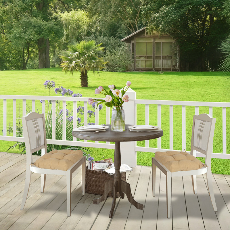 Coussins de chaise touffetés pour l'extérieur, Brown
