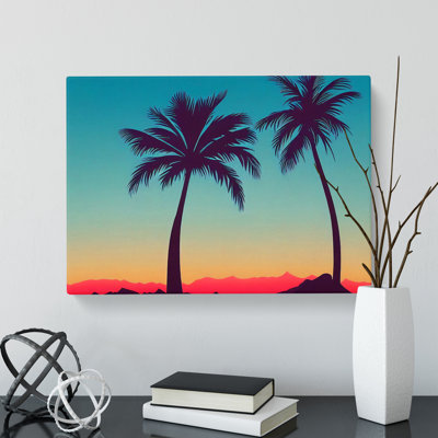 Cool Palm Trees - Wrapped Canvas