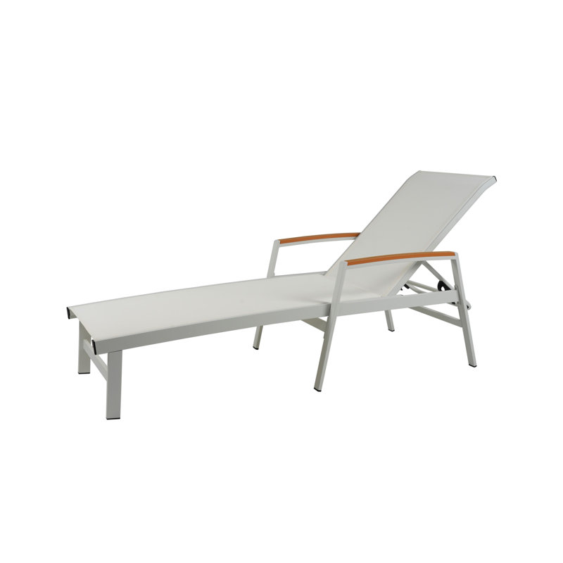 Chaise longue d'extérieur en maille d'aluminium Oxton