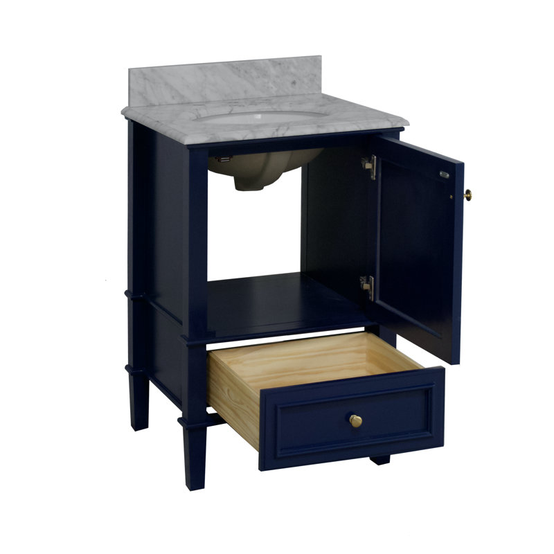 Ensemble de meuble-lavabo simple 24 po Brendale, Bleu royal