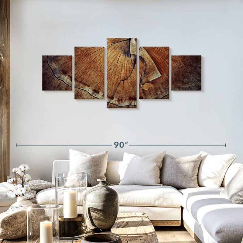 Tree Ring Texture, 30" H x 68" W