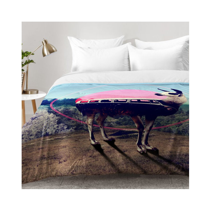 Ensemble d'édredon Llama Van, Édredon double / grand + 2 taies décoratives sta