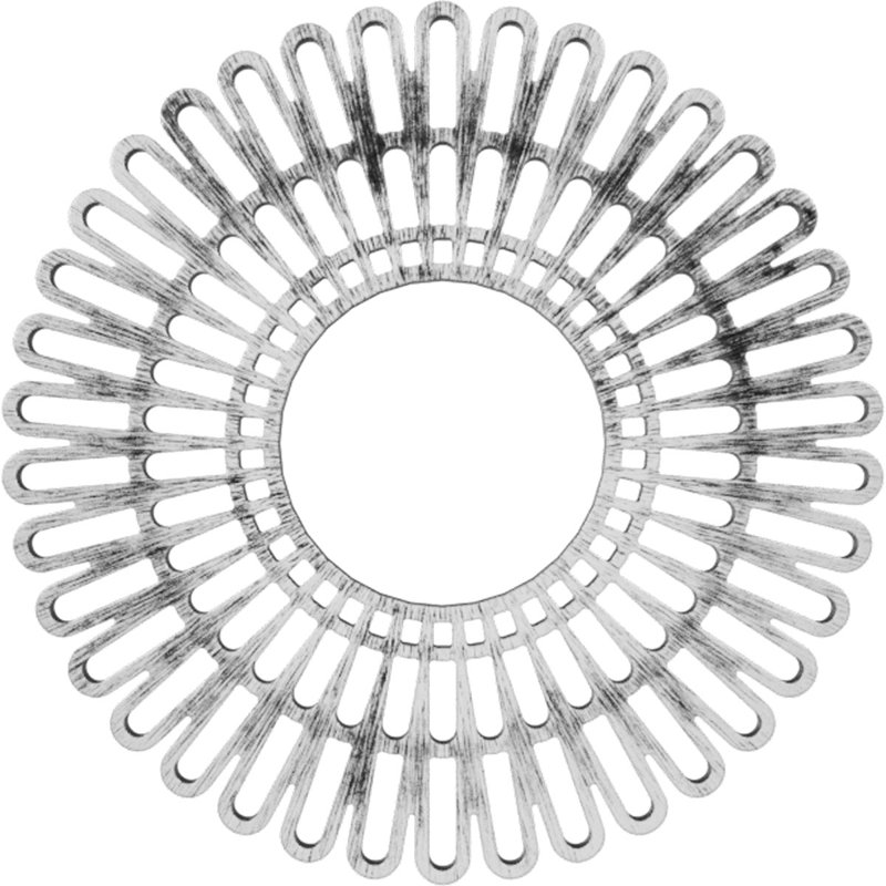 Médaillon de plafond architectural en PVC de qualité architecturale de 26 po x P 9 5/8 po x P 3/4 po, étain antique