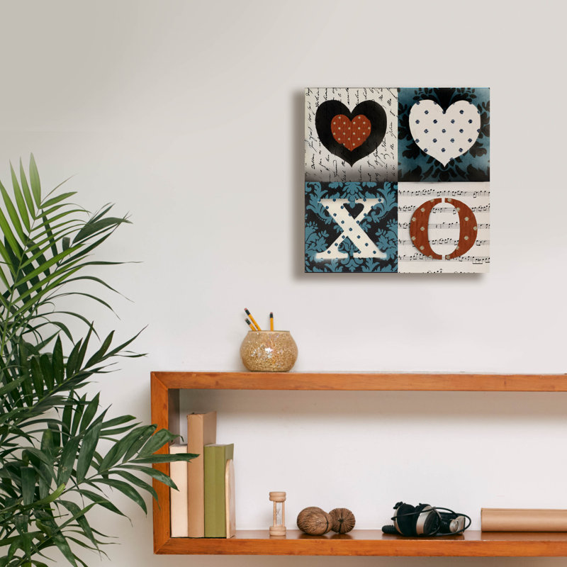 «4-up Love» par Art Licensing Studio, art mural sur toile, H 12 po x l 12 po x P 0,75 po