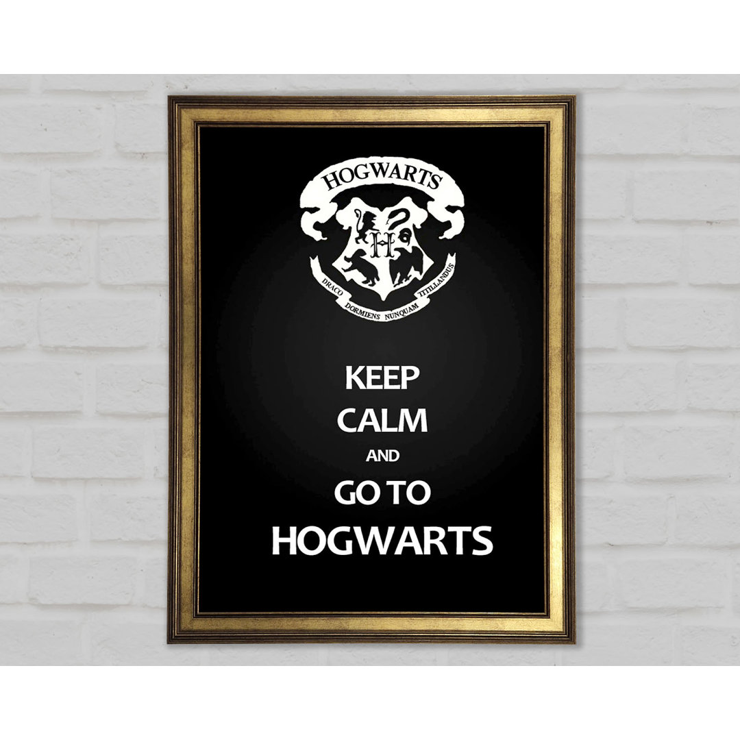 Keep Calm Hogwarts Gerahmter Druck